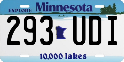 MN license plate 293UDI