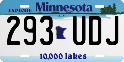 MN license plate 293UDJ