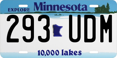 MN license plate 293UDM