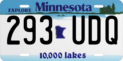 MN license plate 293UDQ