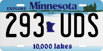 MN license plate 293UDS