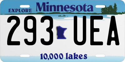 MN license plate 293UEA