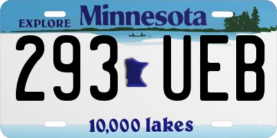 MN license plate 293UEB