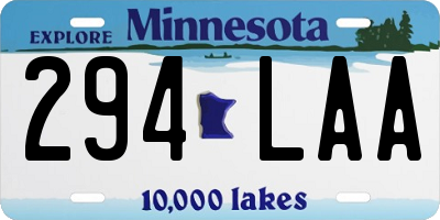 MN license plate 294LAA