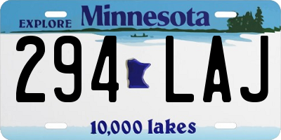 MN license plate 294LAJ