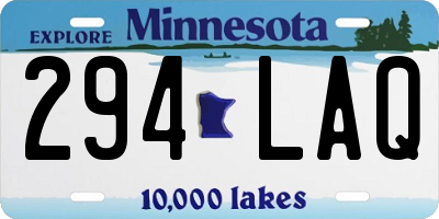 MN license plate 294LAQ