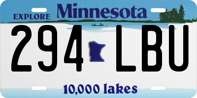 MN license plate 294LBU