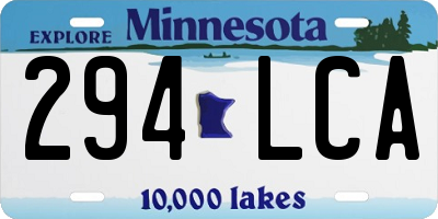 MN license plate 294LCA