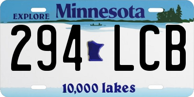 MN license plate 294LCB