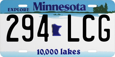 MN license plate 294LCG