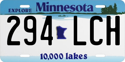 MN license plate 294LCH