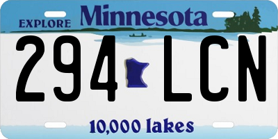 MN license plate 294LCN