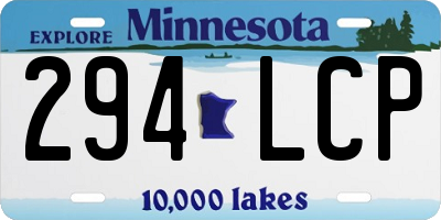 MN license plate 294LCP