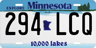 MN license plate 294LCQ