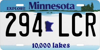 MN license plate 294LCR