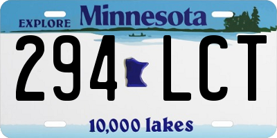 MN license plate 294LCT