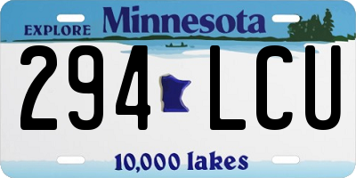 MN license plate 294LCU