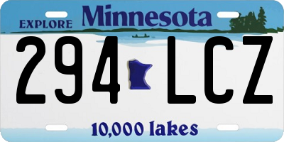 MN license plate 294LCZ