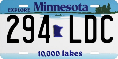 MN license plate 294LDC