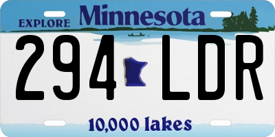 MN license plate 294LDR