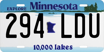MN license plate 294LDU