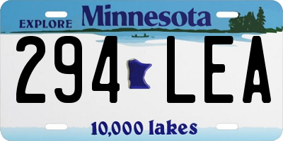 MN license plate 294LEA