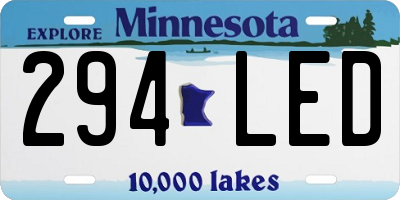 MN license plate 294LED