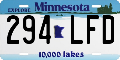 MN license plate 294LFD