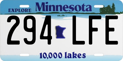 MN license plate 294LFE