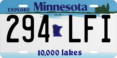 MN license plate 294LFI