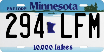 MN license plate 294LFM