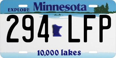 MN license plate 294LFP
