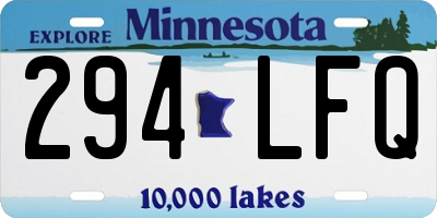 MN license plate 294LFQ