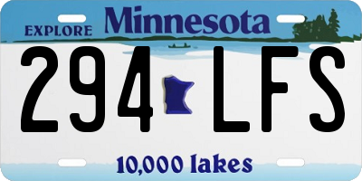 MN license plate 294LFS