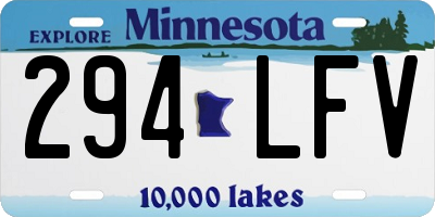 MN license plate 294LFV