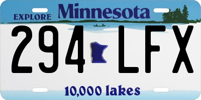 MN license plate 294LFX