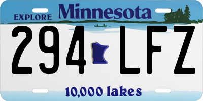 MN license plate 294LFZ