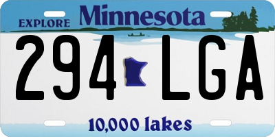 MN license plate 294LGA