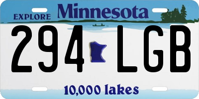 MN license plate 294LGB
