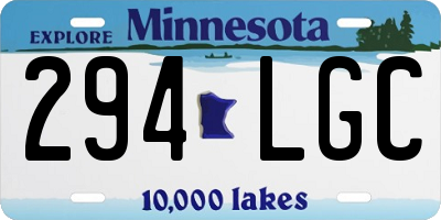 MN license plate 294LGC