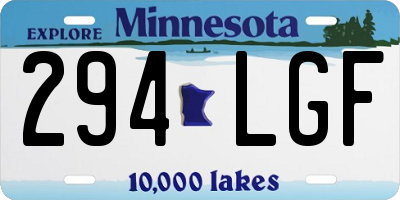 MN license plate 294LGF
