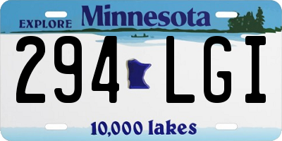 MN license plate 294LGI
