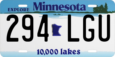 MN license plate 294LGU