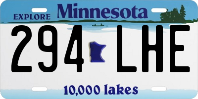 MN license plate 294LHE
