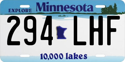 MN license plate 294LHF
