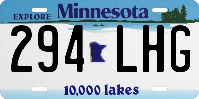 MN license plate 294LHG