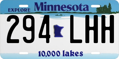 MN license plate 294LHH