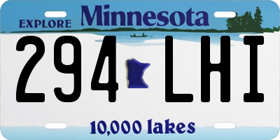 MN license plate 294LHI