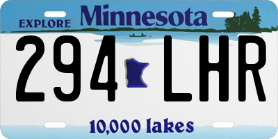 MN license plate 294LHR