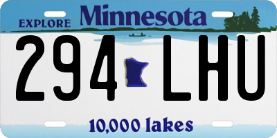 MN license plate 294LHU